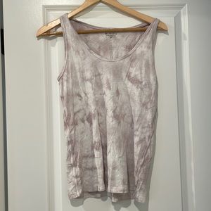 Athleta Tie-Dye Tank Top in Purple and White